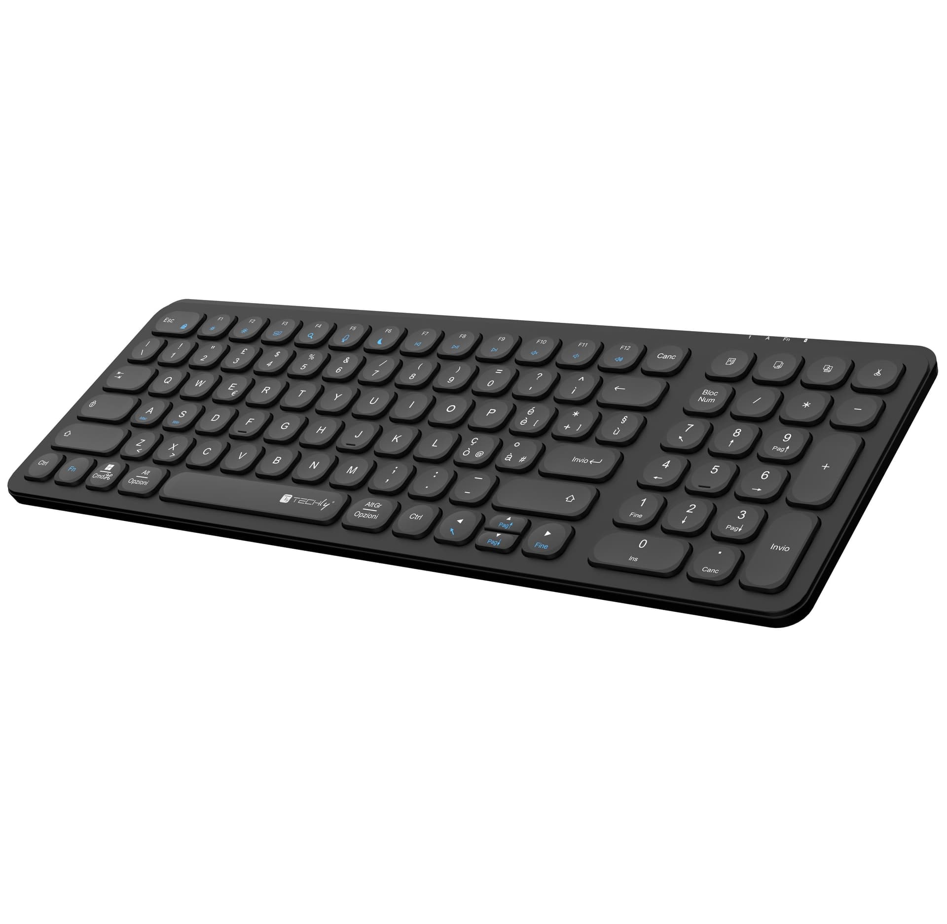 Tastiera Ultrasottile Wireless 2,4 Ghz Nero - 5