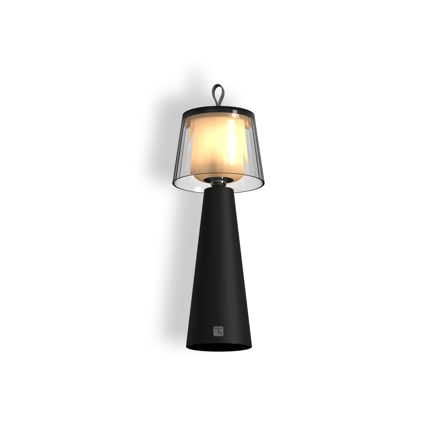 Lampada da Tavolo LED per Esterni con Portalampada Rimovibile, Nera e Trasparente - 5