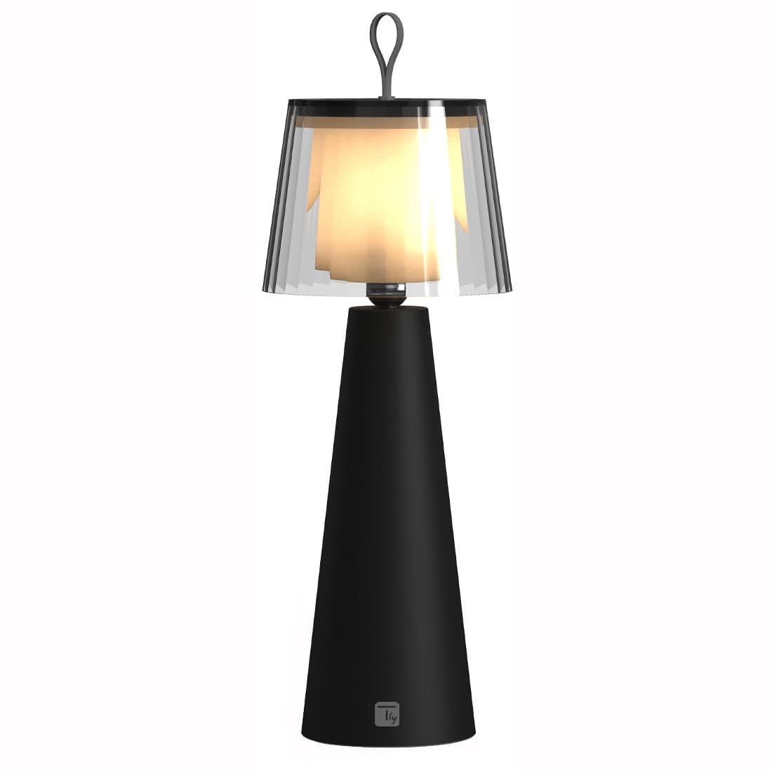 Lampada da Tavolo LED per Esterni con Portalampada Rimovibile, Nera e Trasparente - 6