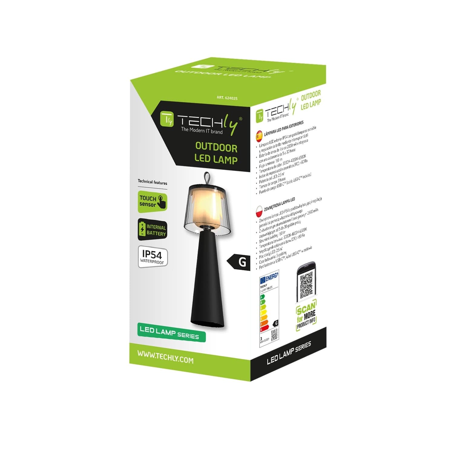 Lampada da Tavolo LED per Esterni con Portalampada Rimovibile, Nera e Trasparente - 7