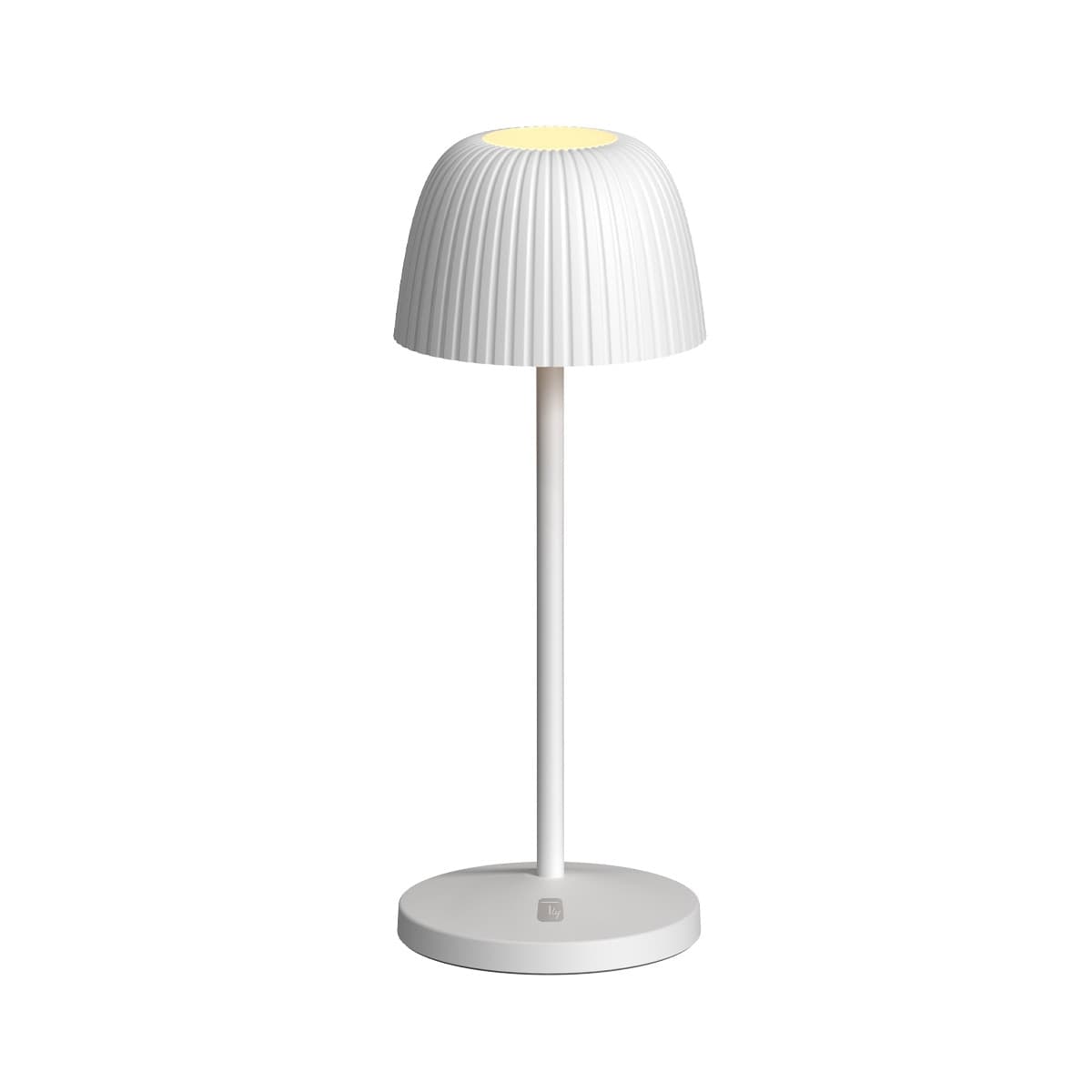 Lampada da Tavolo LED per Esterni con Base di Ricarica Bianca - 9