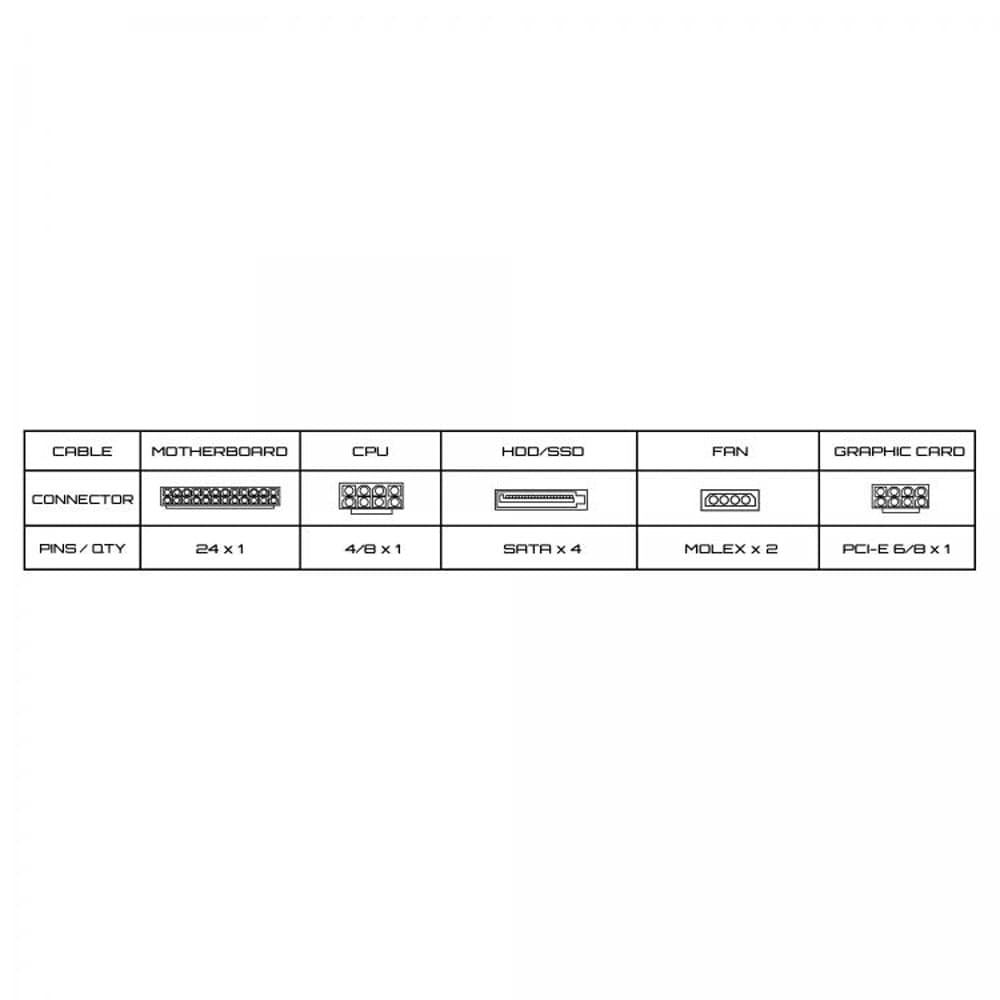 Alimentatore per PC 400W ATX Ventola 12cm - 7