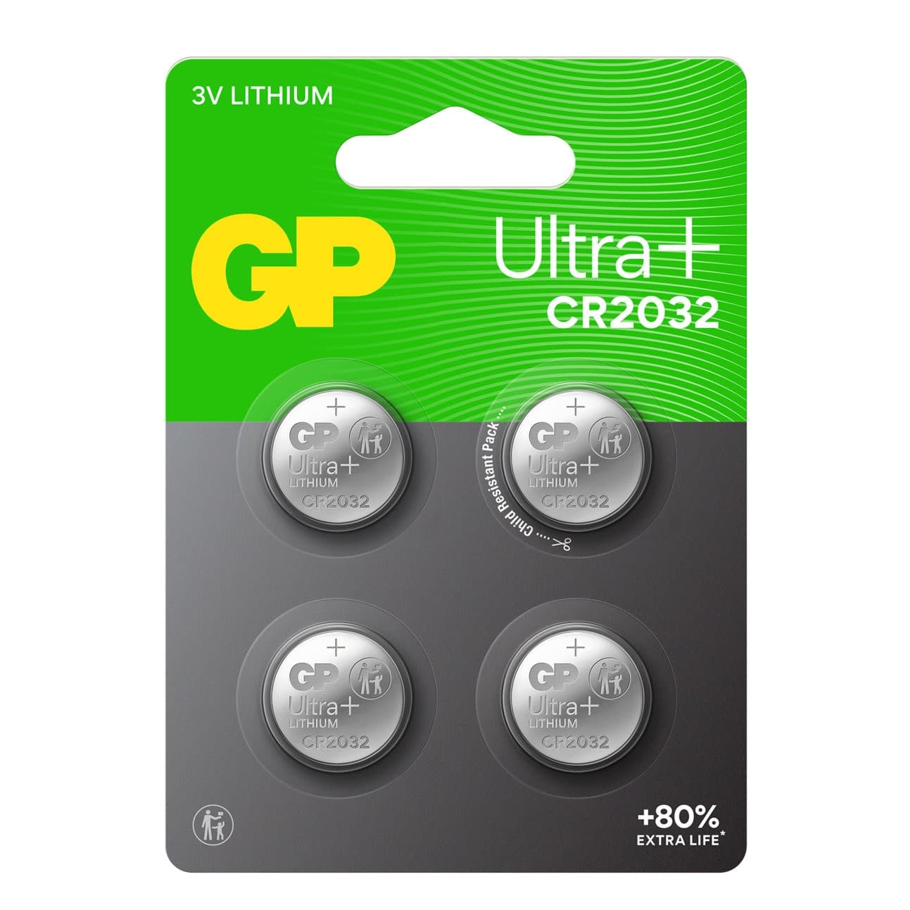 Blister 4 Batterie al Litio a Bottone 3V Lunga Durata CR2032 - 8
