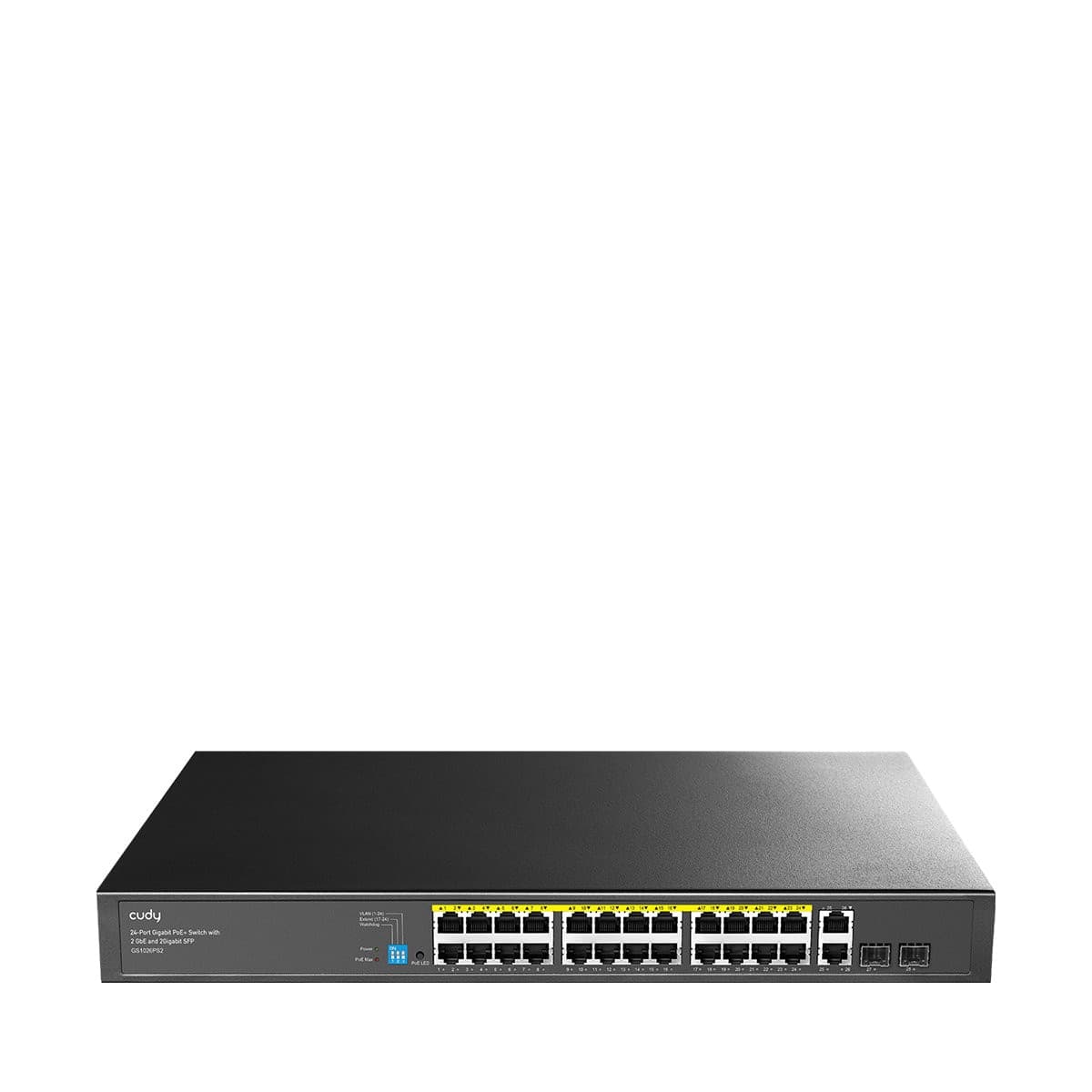 Switch Gigabit PoE+ 24 Porte con 2 Uplink GBE e 2 Gigabit SFP, GS1026PS2 Nero - 16