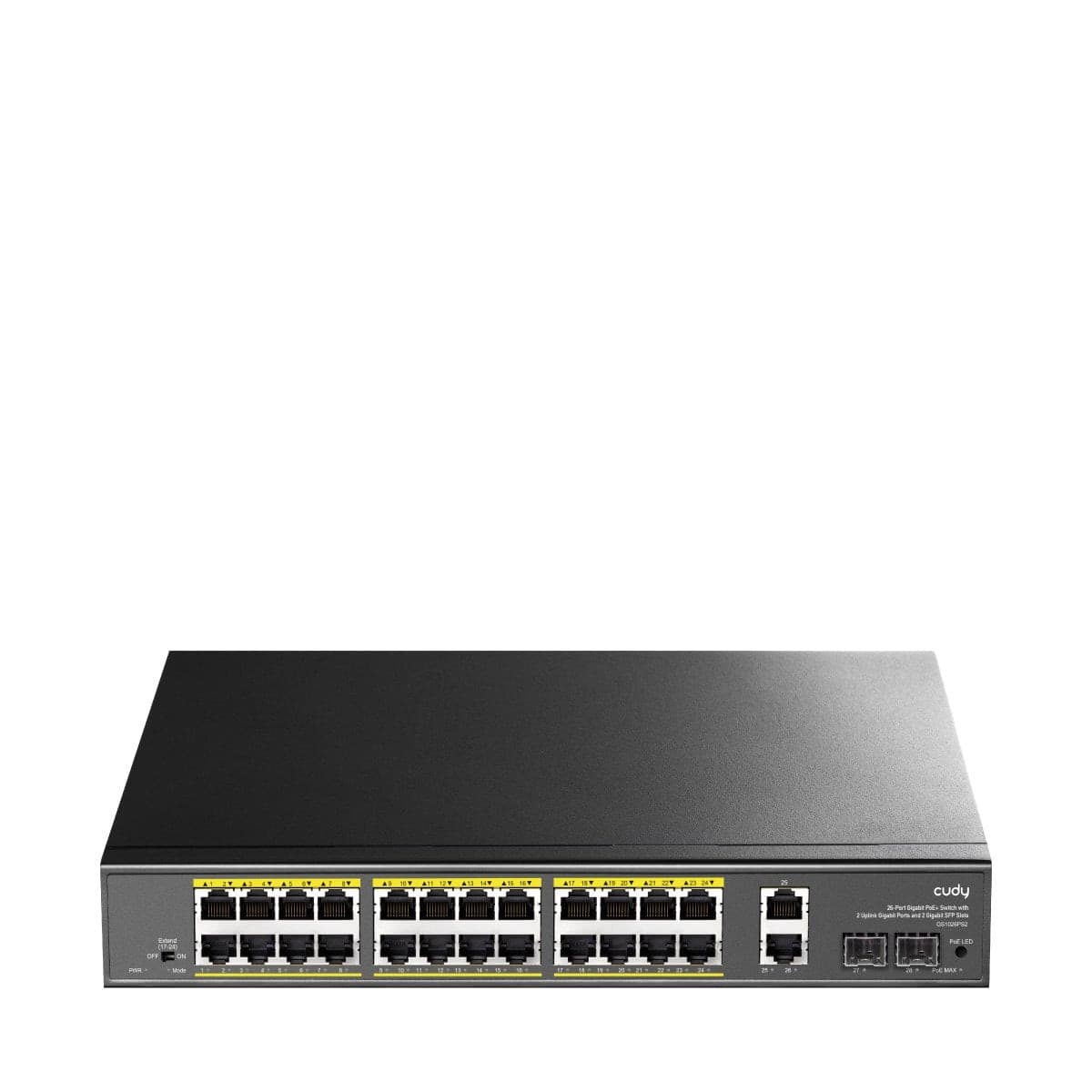 Switch Gigabit PoE+ 24 Porte con 2 Uplink GBE e 2 Gigabit SFP, GS1026PS2 Nero - 3