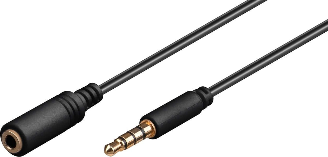 Cavo Prolunga Stereo 3.5 mm M/F 4Pin 2 m Nero - 6