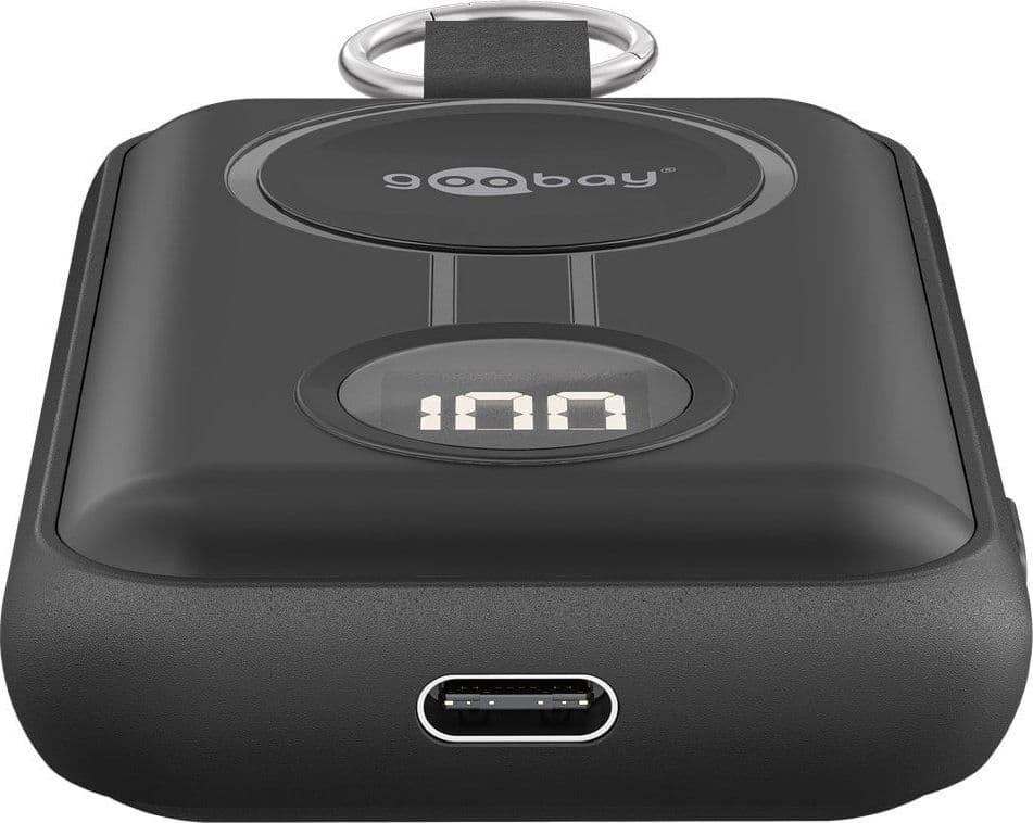 Power Bank Wireless Magnetico per Apple Watch con LED 2.500 mAh 2,5W Nero - 4