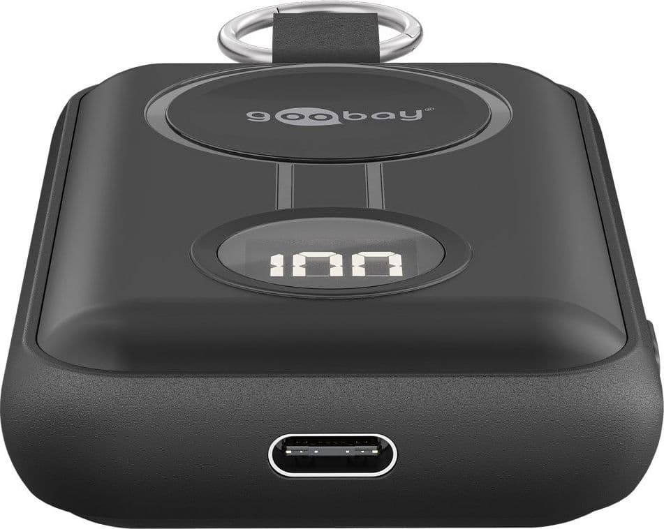 Power Bank Wireless Magnetico per Apple Watch con LED 2.500 mAh 2,5W Nero - 7
