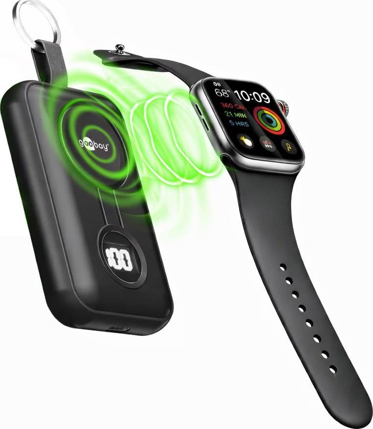 Power Bank Wireless Magnetico per Apple Watch con LED 2.500 mAh 2,5W Nero - 10