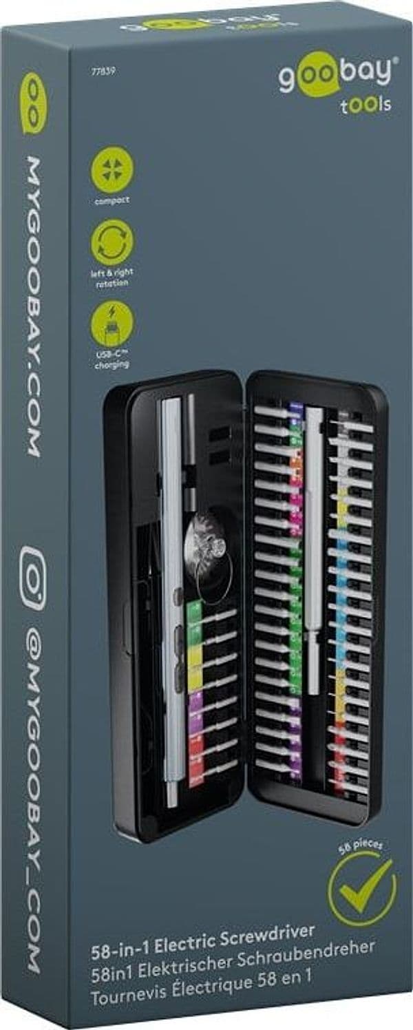 Set Cacciavite Elettrico 58in1 con 50 Punte di Precisione - 2