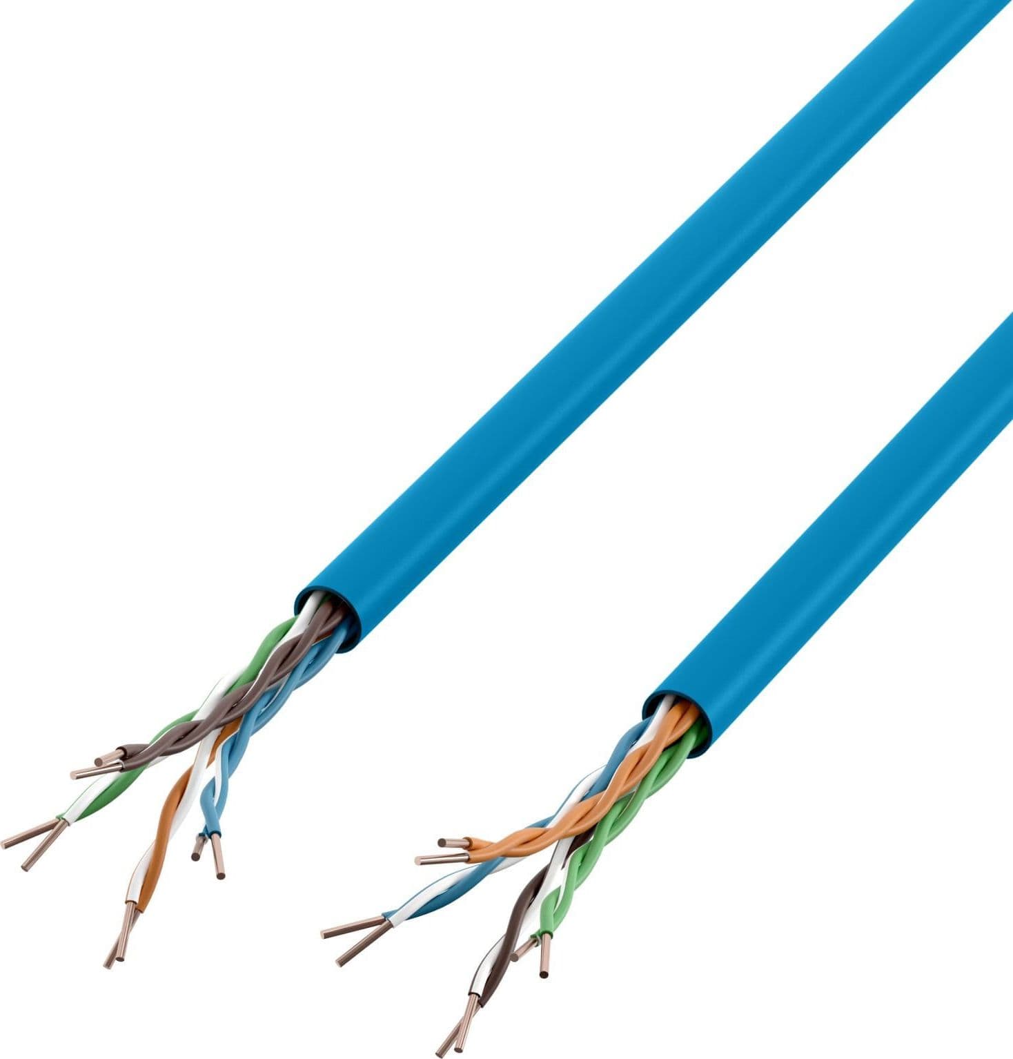 Bobina U/UTP Cavo Cat.6A Rame 500MHz B2ca 500 m Rigido LSZH Blu - 5