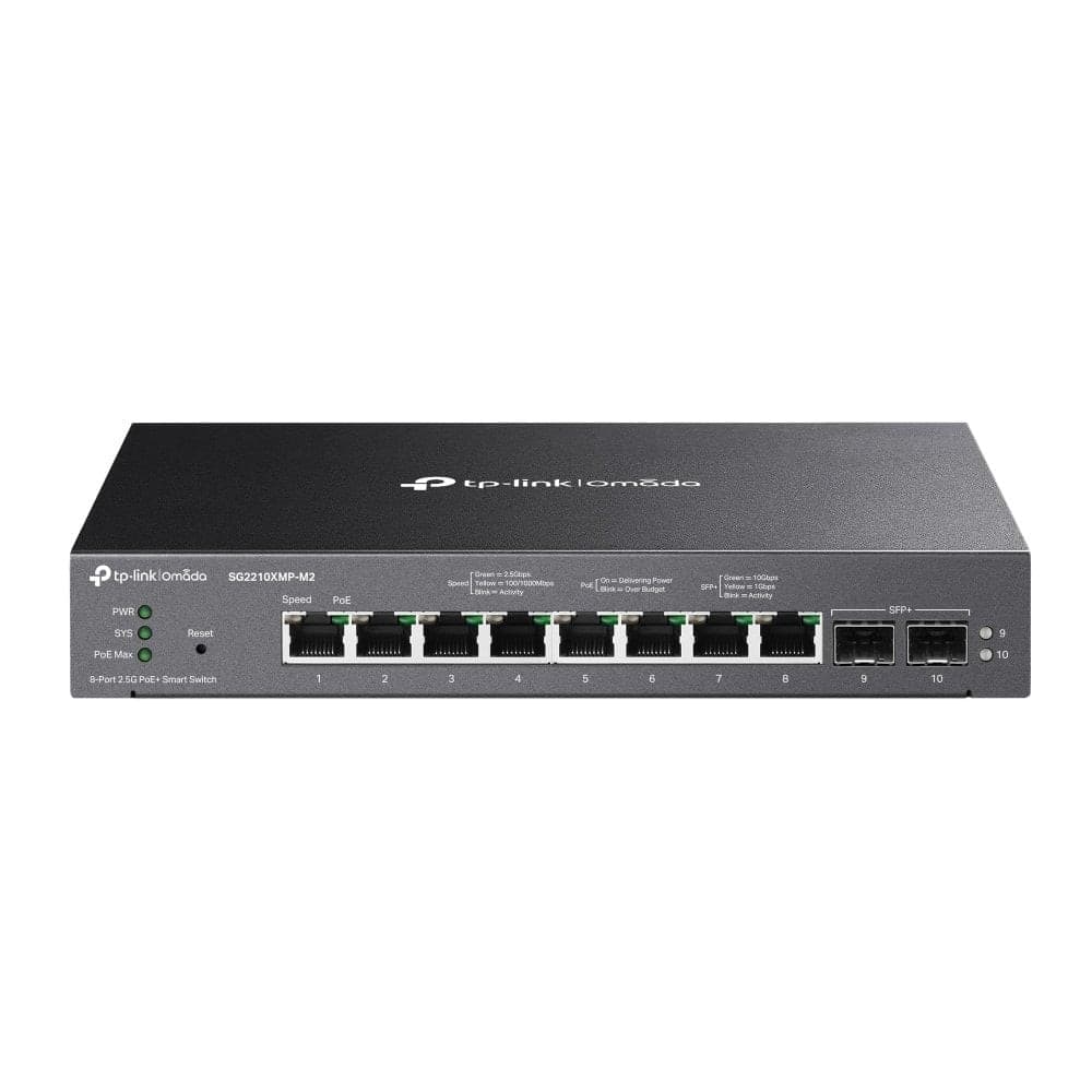 Switch Smart con 10 Porte, 8 2.5GBASE-T, 2 Porte 10GE SFP+ e 8 porte PoE+, SG2210XMP-M2 - 3