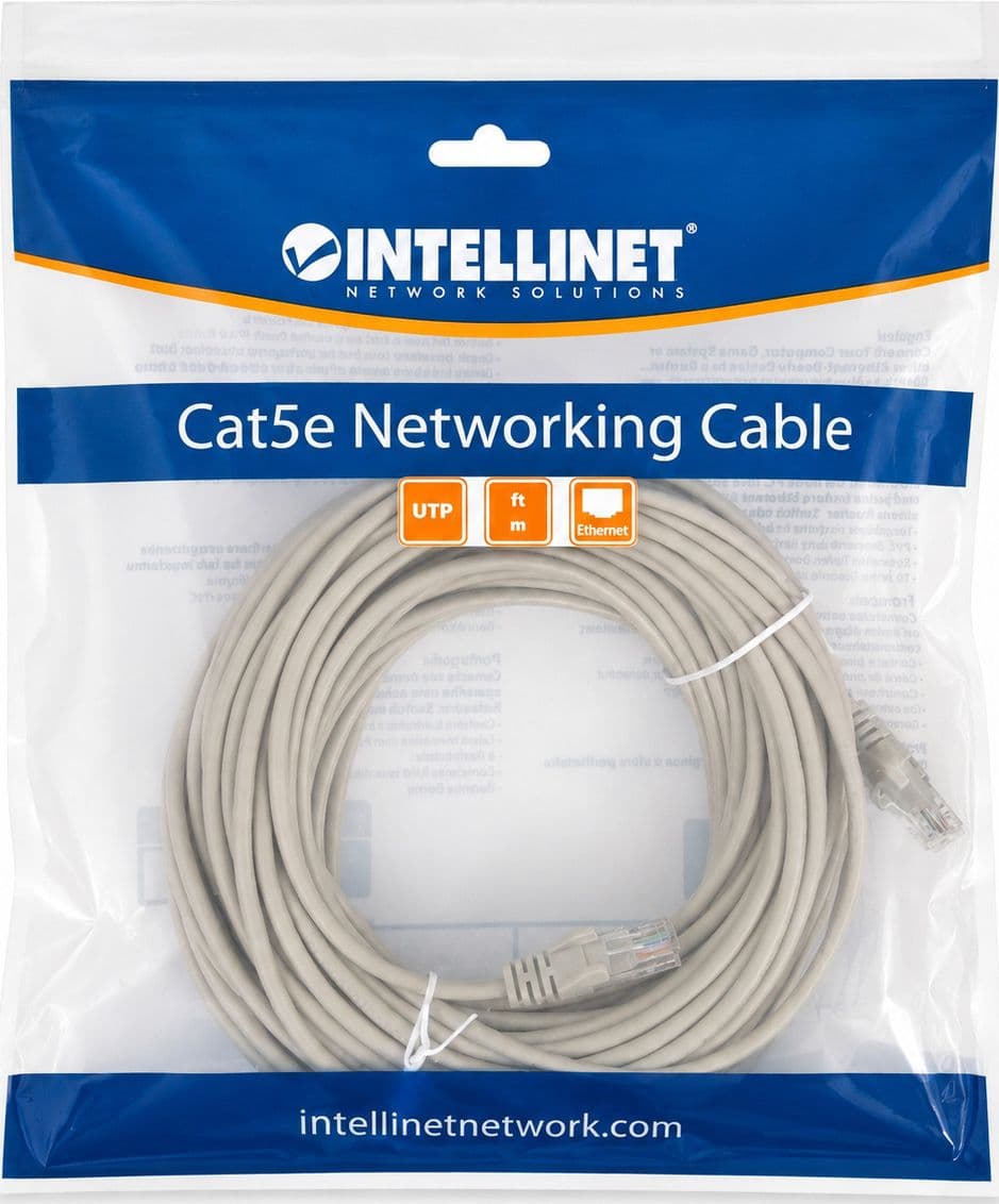 Cavo di rete Patch in Rame Cat. 5e Grigio UTP 20 m - 9