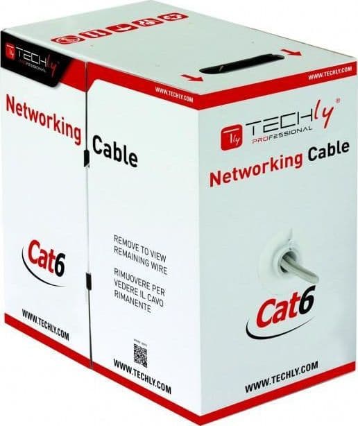 Matassa U/UTP Cavo Cat.6 Rame 305m Flessibile Grigio - 3