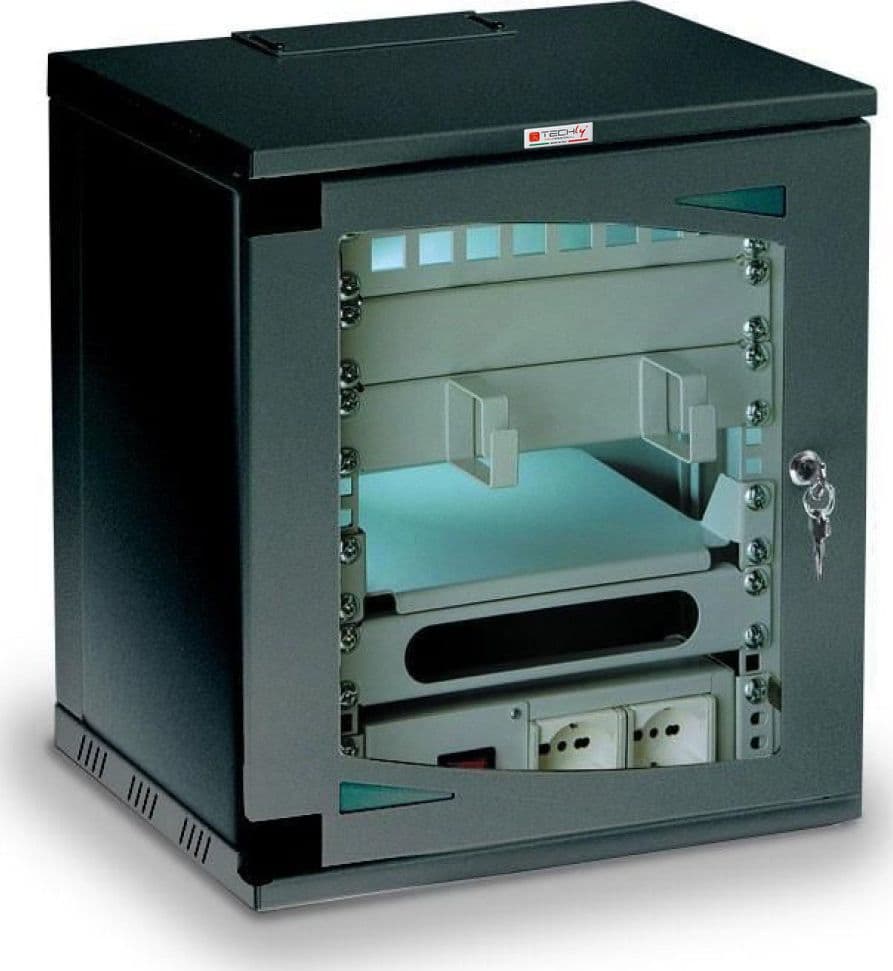 Armadio Rack 10'' a Muro 7 Unit&agrave Nero - 2