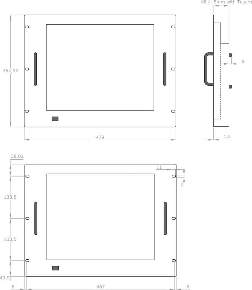 Monitor LCD 17'' per Rack 19'' 8 Unit&agrave Grigio - 2