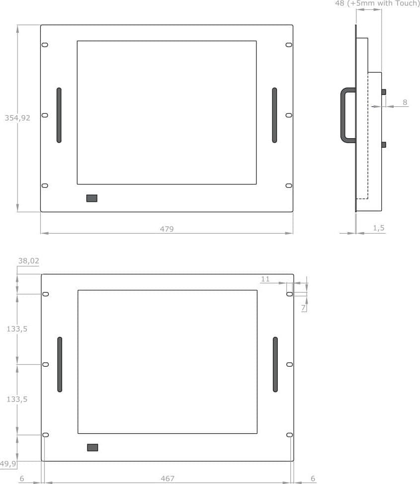 Monitor LCD 17'' per Rack 19'' 8 Unit&agrave Grigio - 5