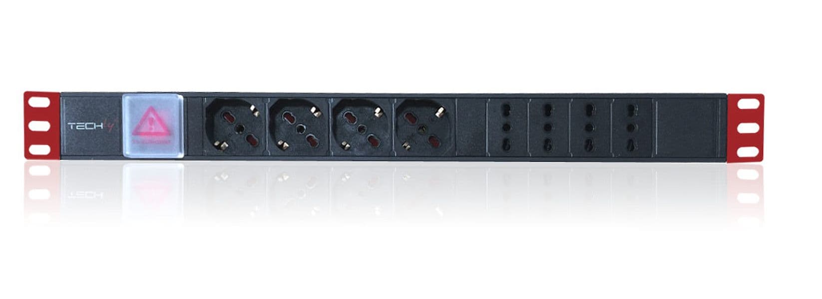 Multipresa 8 Posizioni da Rack 19'' con Interruttore Spina Italiana 1U - 6