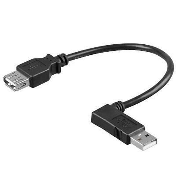 Cavo USB 2.0 A maschio angolato/A femmina 0,15m - 2