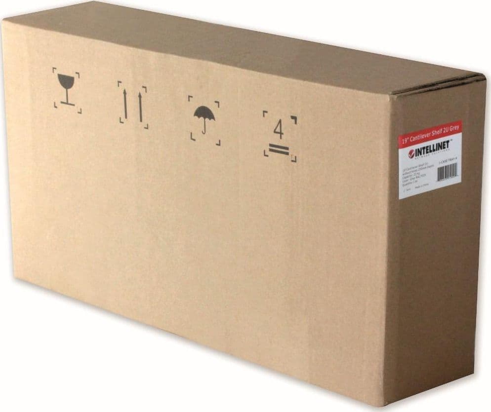 Mensola per Rack 19'' 300 mm 2U Nera 2 punti - 2