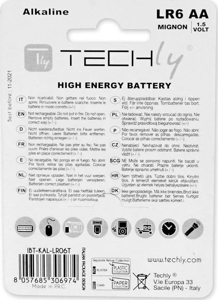 Blister 4 Batterie High Power Stilo AA Alcaline LR06 1,5V - 4