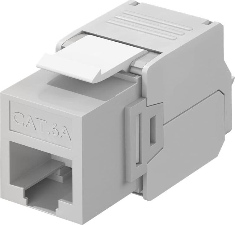 Frutto Keystone RJ45 Cat6A UTP 500MHz Grigio - 6
