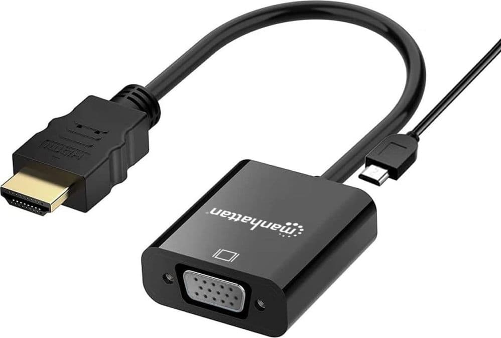 Cavo Convertitore HDMI a VGA con MicroUsb 30cm Nero