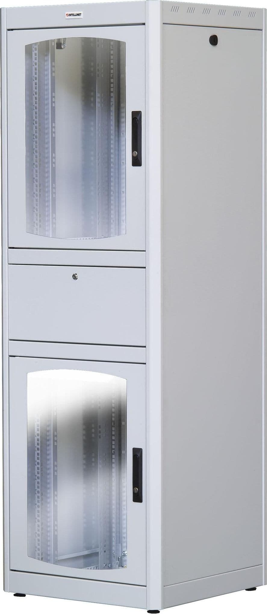 Armadio Rack 19'' 600x600 38U con Ripiano Tastiera Grigio - 2