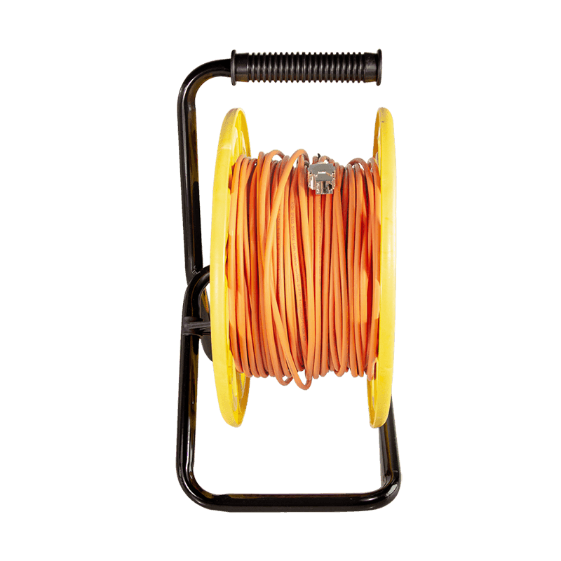 Cavo Patch Cat6A Plug RJ45 S/FTP LSZH con Avvolgicavo 60m Arancione - 3