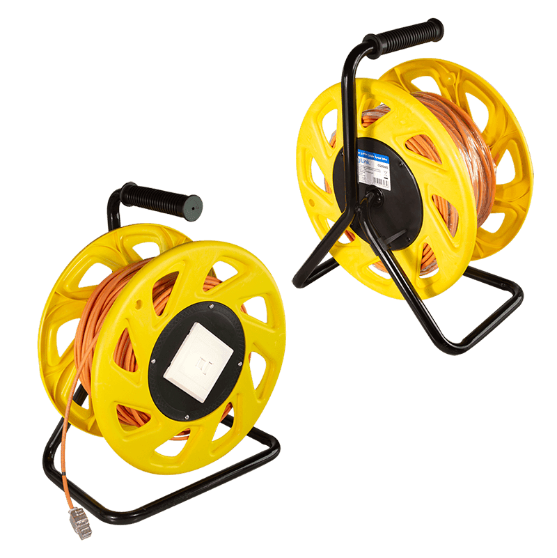 Cavo Patch Cat6A Plug RJ45 S/FTP LSZH con Avvolgicavo 60m Arancione - 5