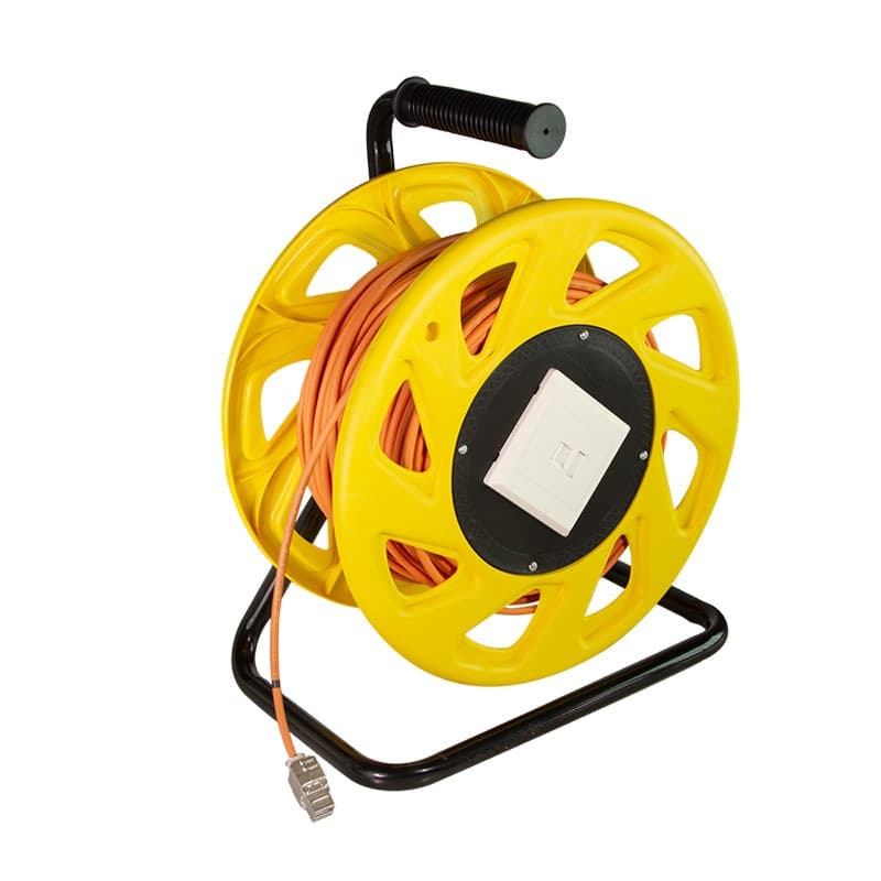 Cavo Patch Cat6A Plug RJ45 S/FTP LSZH con Avvolgicavo 60m Arancione - 8