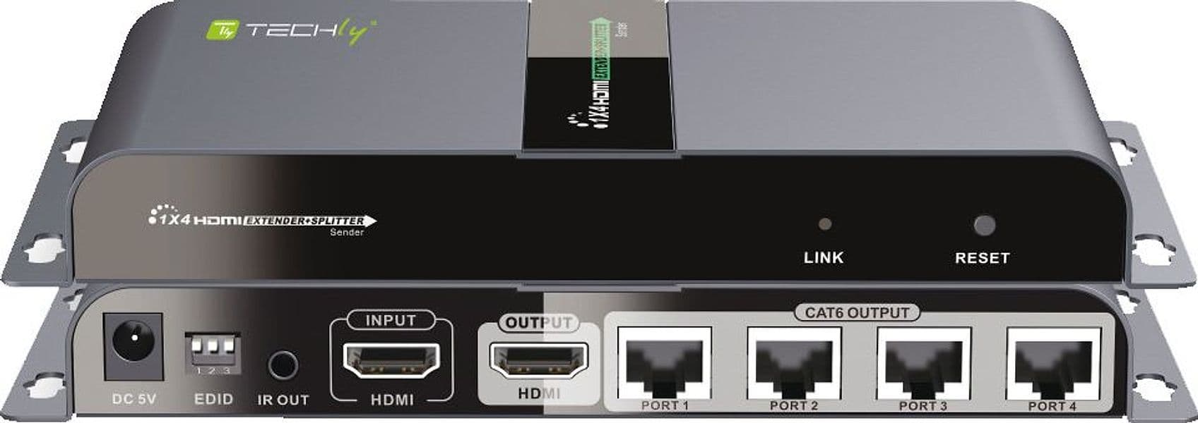 Extender Splitter HDMI 1x4 PoE con IR su Cavo Cat.6 fino 40m - 4