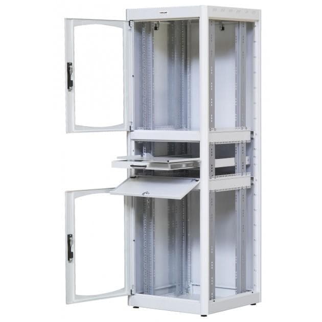 Armadio Rack 19'' 600x800 38U con Ripiano Tastiera Grigio - 2