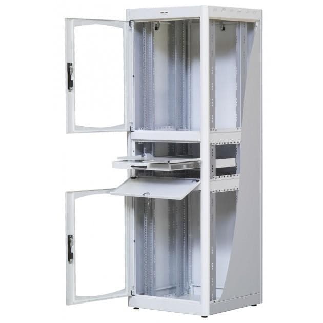 Armadio Rack 19'' 600x800 38U con Ripiano Tastiera Grigio - 4