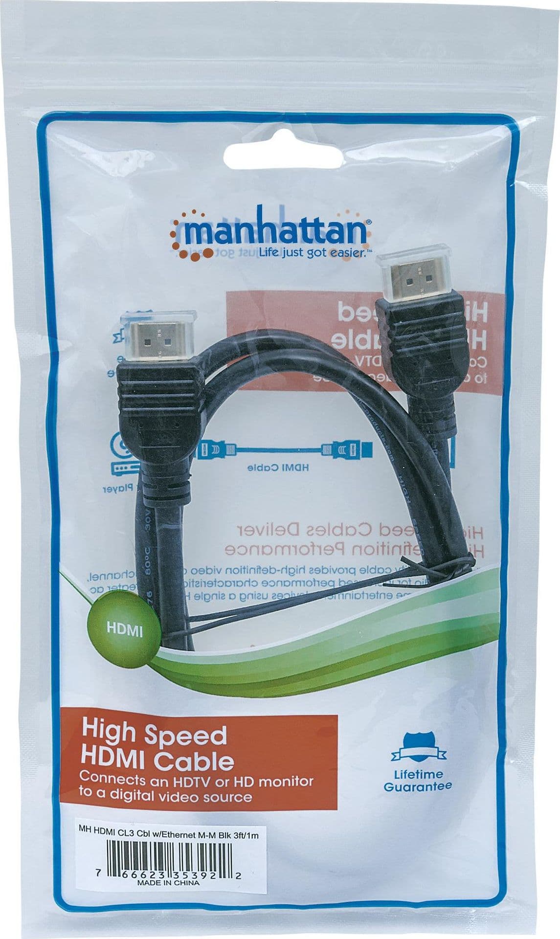 Cavo HDMI CL3 High Speed con Ethernet A/A M/M 5m Nero - 2
