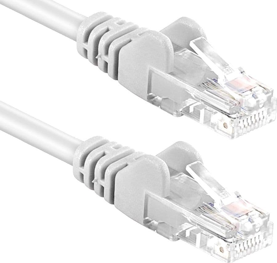 Cavo di rete Patch in Rame Cat. 6A Bianco UTP 3 metri - 8