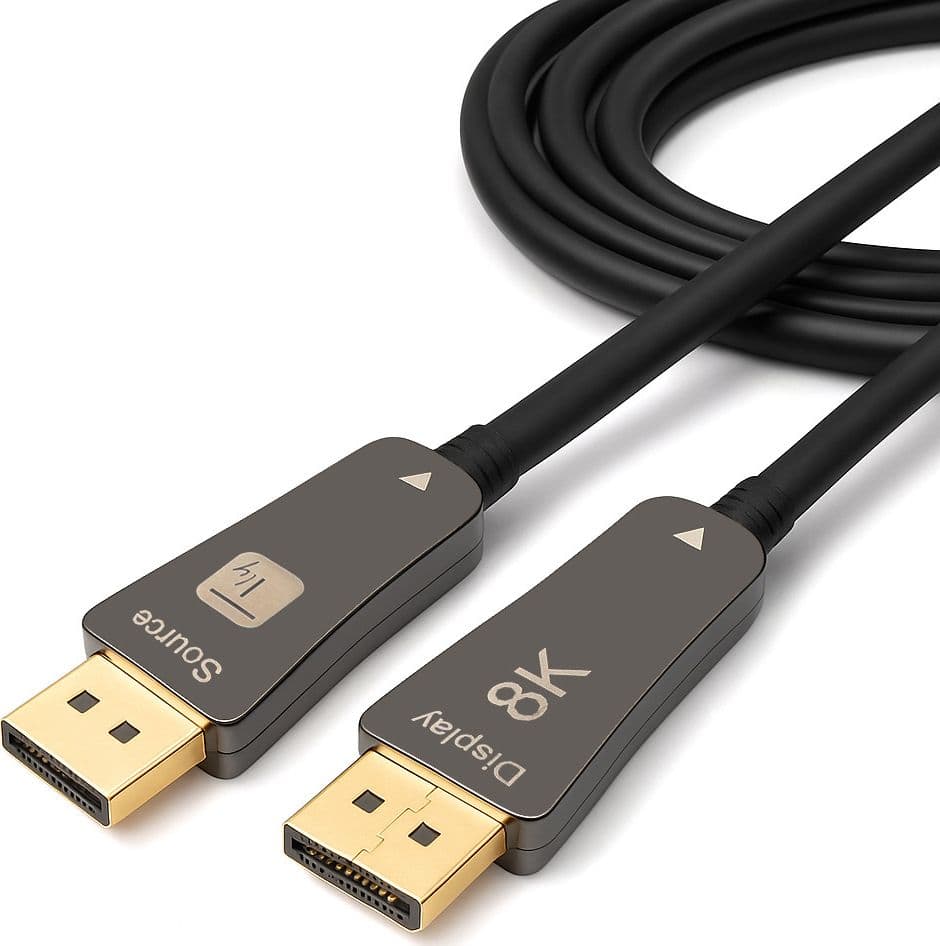 Cavo Ottico Attivo DisplayPort 1.4 AOC 8K@60Hz 32.4 Gbps Connettori a Scatto 50m - 6