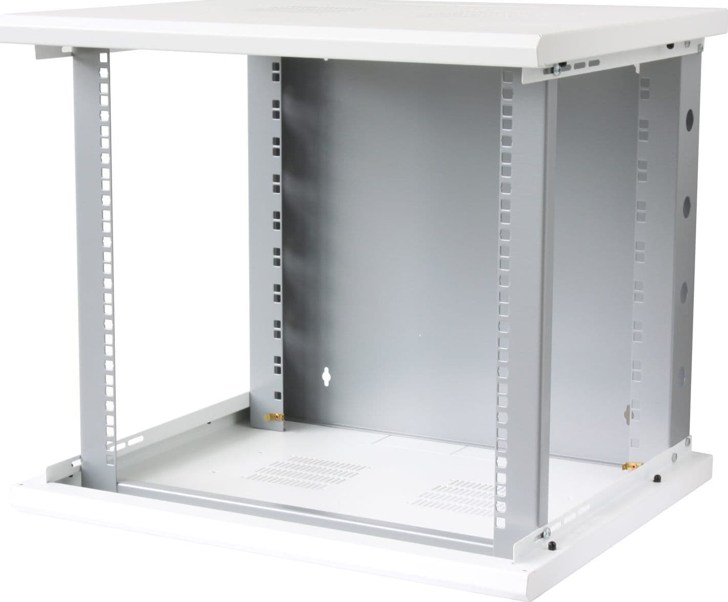 Armadio Rack 19'' a muro 13 unit&agrave sezione unica prof. 500mm Bianco - 4