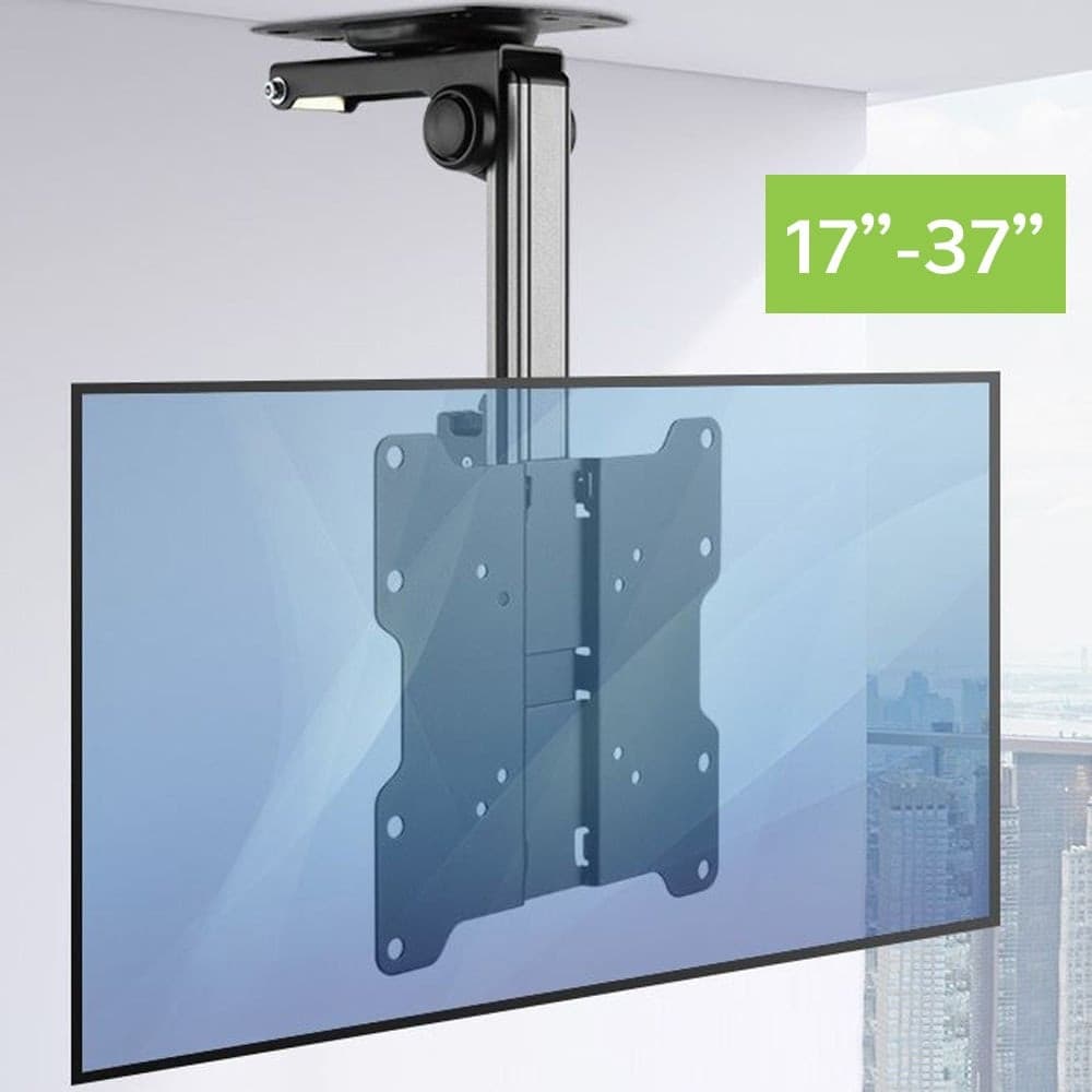 Staffa TV da Soffitto Dritto e Inclinato per TV LED/LCD 17''-37'' Nero - 4