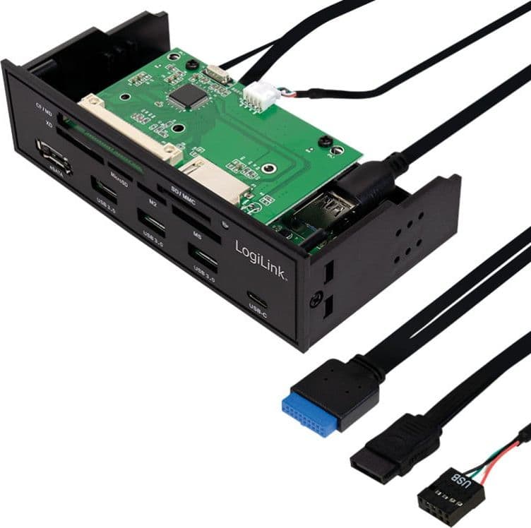 Pannello Frontale 5,25'' Multifunzione con Lettore di Memorie 6 vie - 4