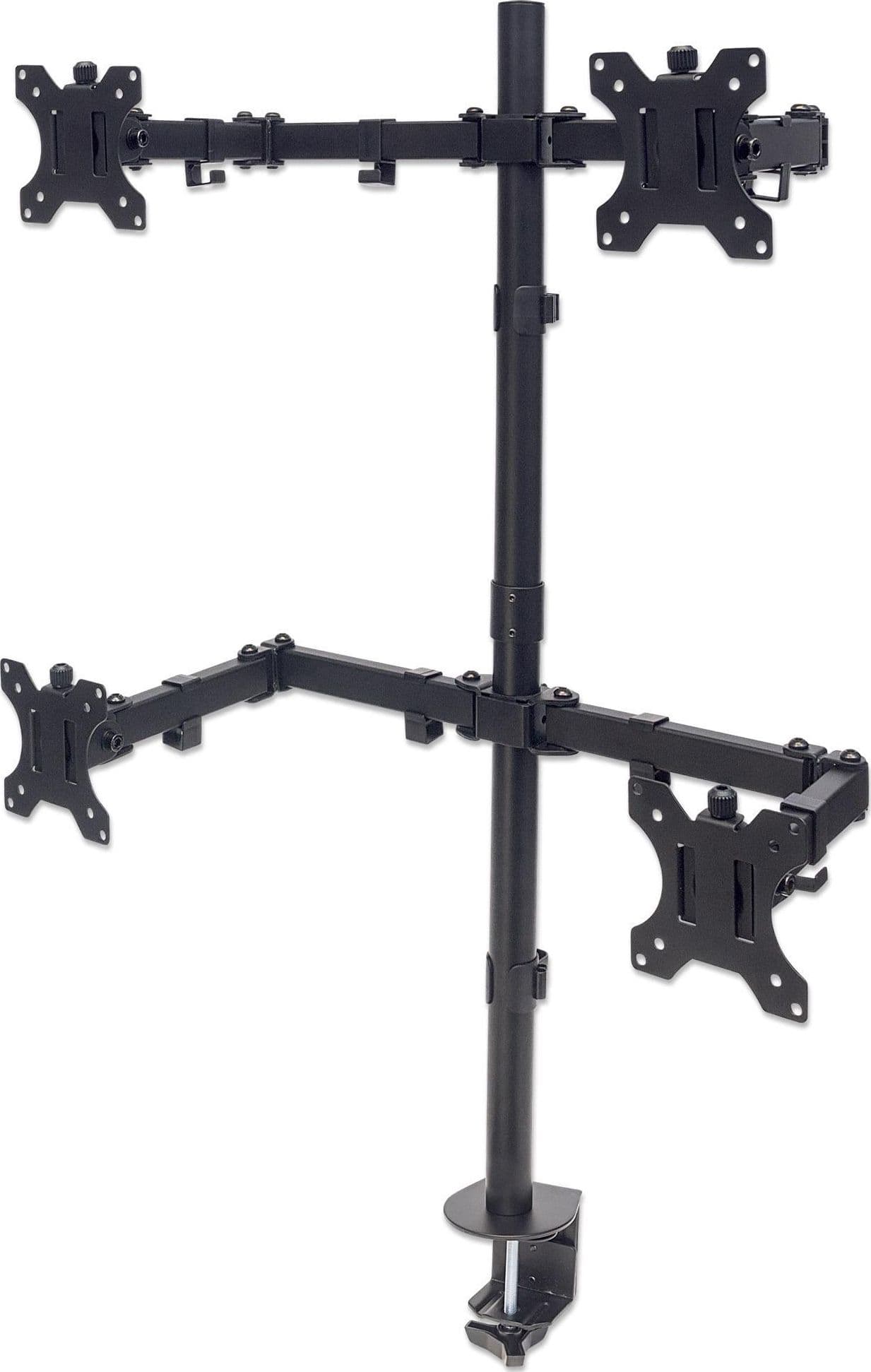 Supporto da Scrivania per 4 Monitor 13-32'' con Morsetto - 4