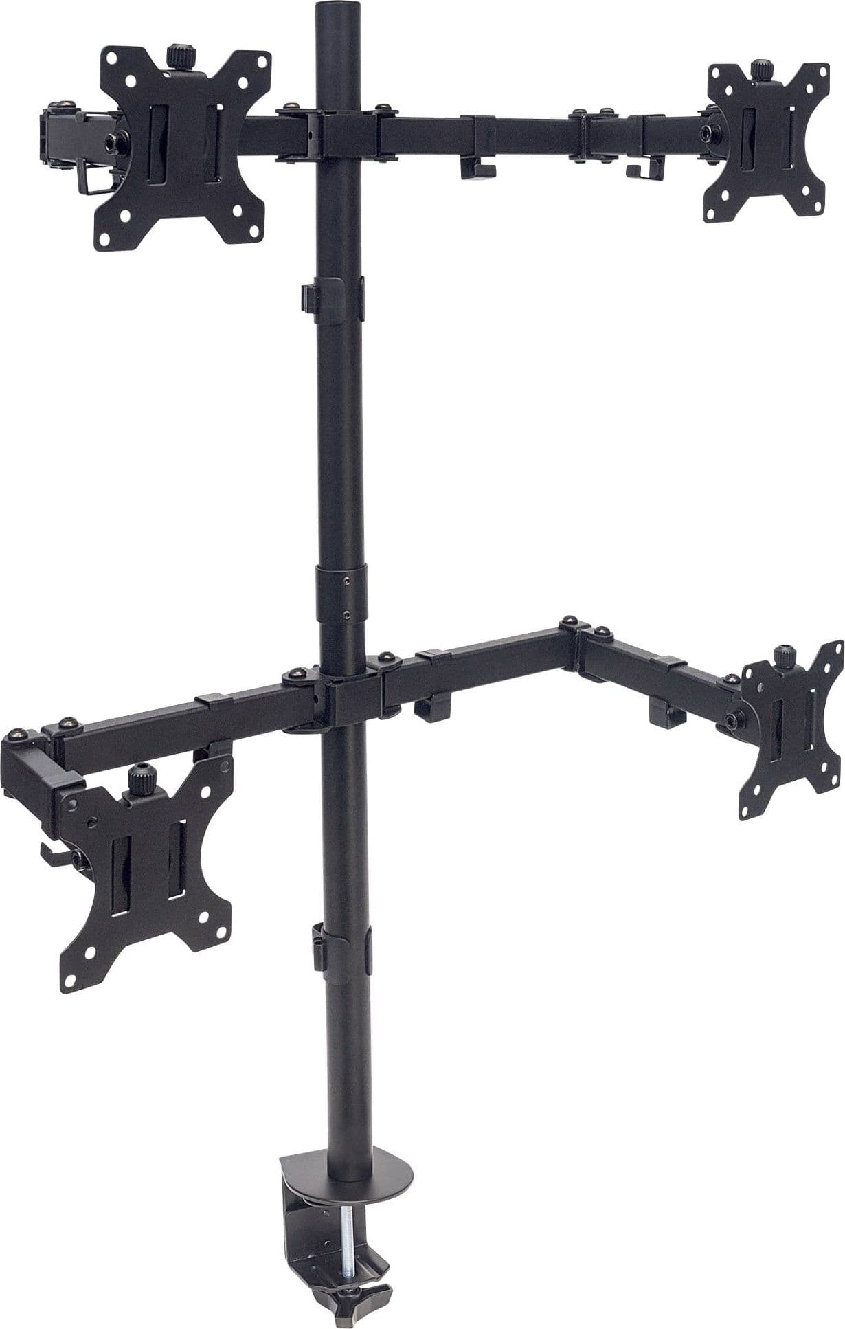 Supporto da Scrivania per 4 Monitor 13-32'' con Morsetto - 6