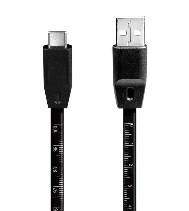 Cavo SuperSpeed USB-C&trade Maschio/USB-A Maschio con Misuratore 1m Nero - 2
