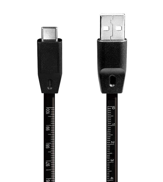 Cavo SuperSpeed USB-C&trade Maschio/USB-A Maschio con Misuratore 1m Nero - 3