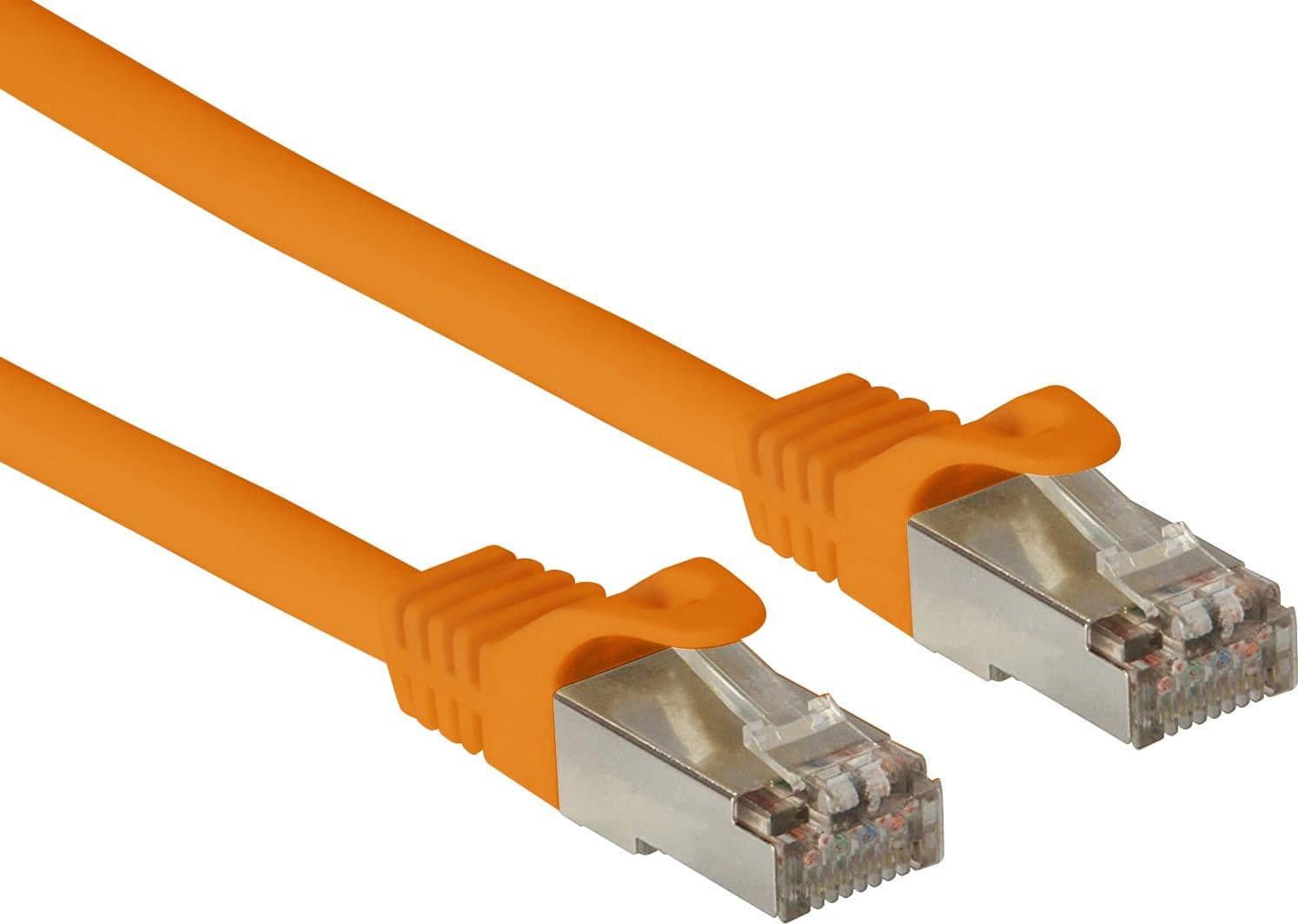 Cavo di Rete Patch in Rame Cat. 6A SFTP LSZH 0,25 m Arancione - 2