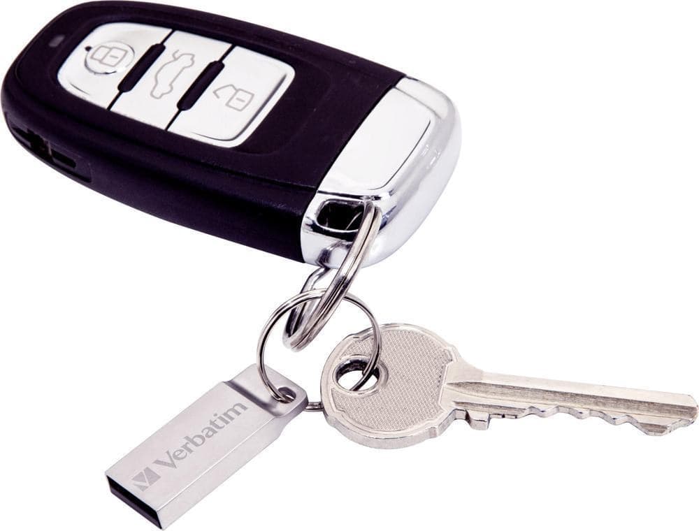 Mini Memoria USB Verbatim con Portachiavi 64GB Silver - 4