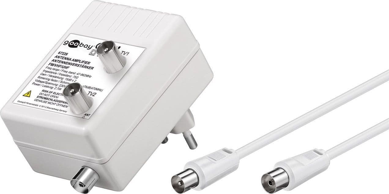 Amplificatore per Antenna Due Dispositivi (DVB-T / DVB-T2 / DVB-C) con Cavo - 3