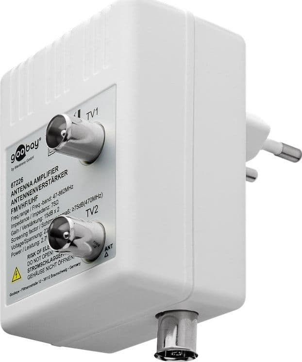 Amplificatore per Antenna Due Dispositivi (DVB-T / DVB-T2 / DVB-C) con Cavo - 4