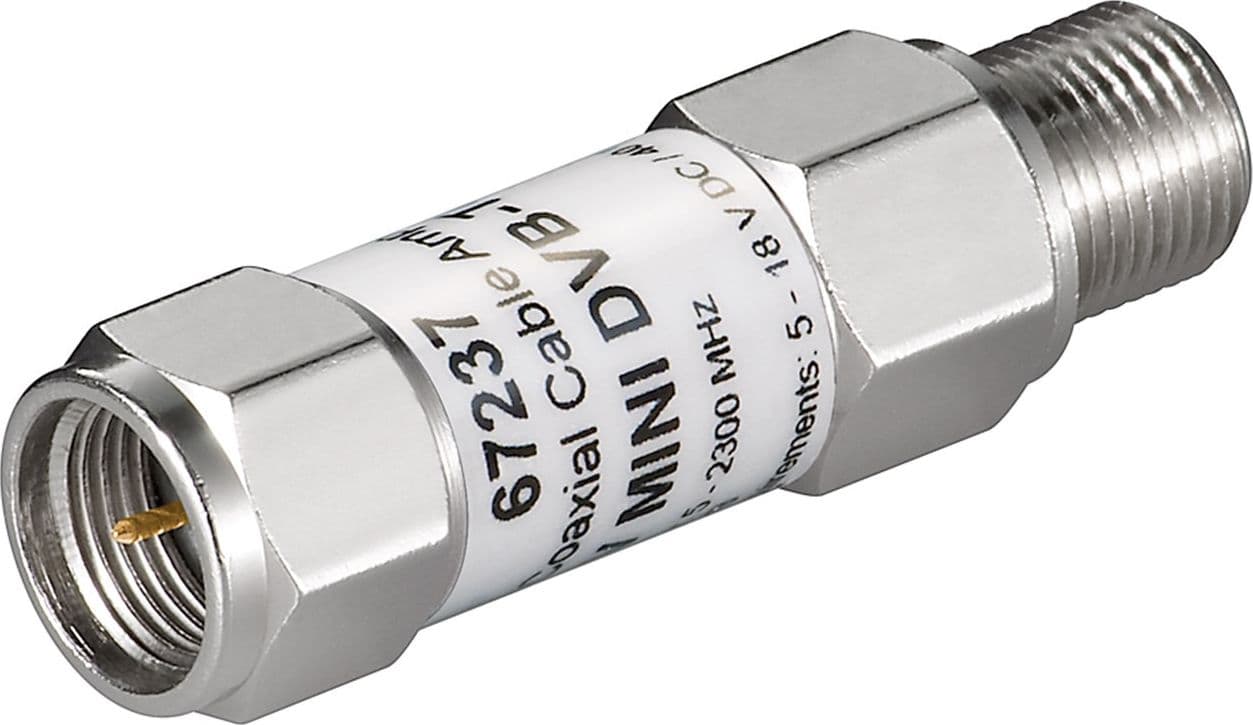 Mini amplificatore F a cavo coassiale 18dB DVB-T/SAT - 2