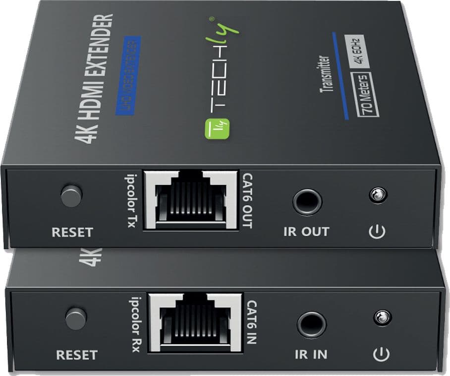 Extender HDMI 4K@60Hz 18Gbps HDR10 su cavo Cat.6/6A/7 fino 70 metri zero latenza - 6
